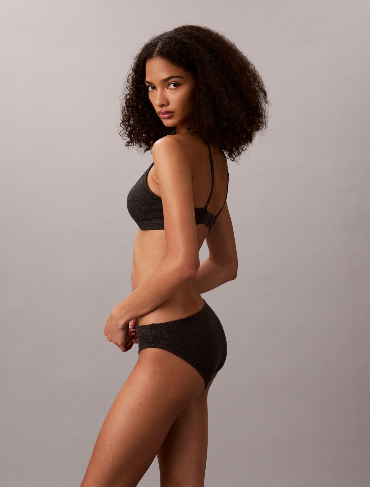 Classic Comfort Cozy Waffle Lightly Lined Triangle Bra - Calvin Klein Underwear