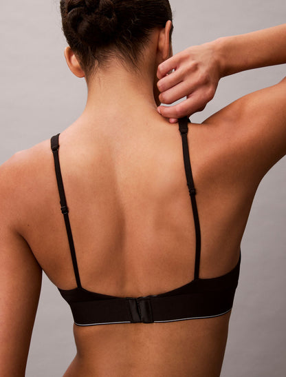 Graphic Monogram Microfiber Stretch Lightly Lined Triangle Bralette - Calvin Klein Underwear