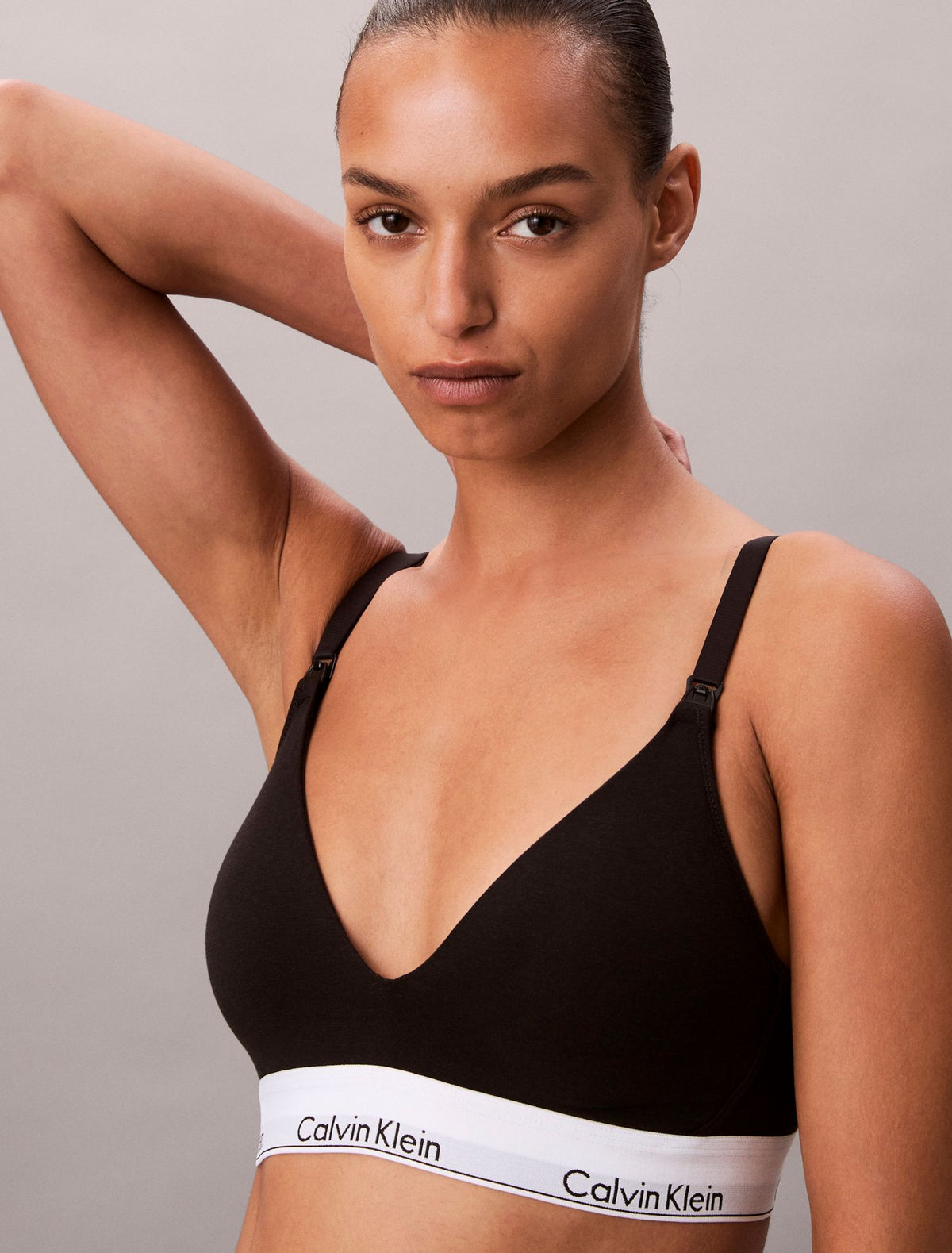 Icon Cotton Modal Maternity Lightly Lined Triangle Bralette - Calvin Klein Underwear