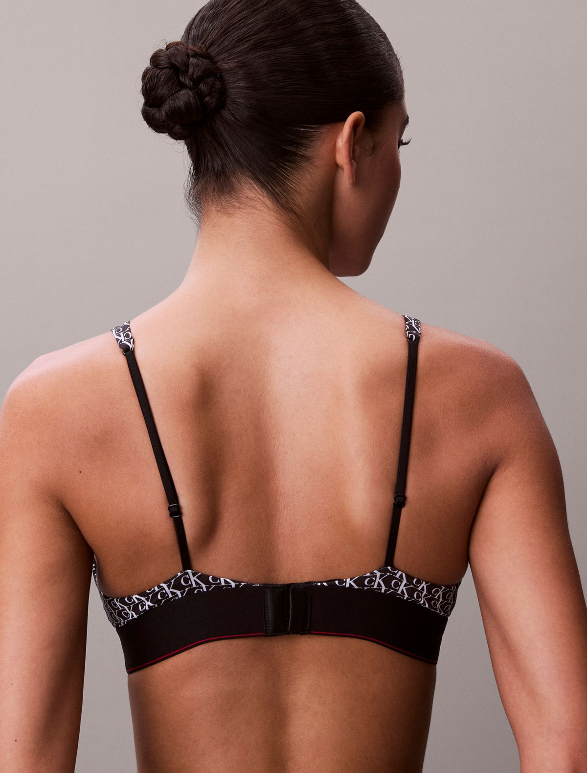 Graphic Monogram Microfiber Stretch Lightly Lined Triangle Bralette - Calvin Klein Underwear