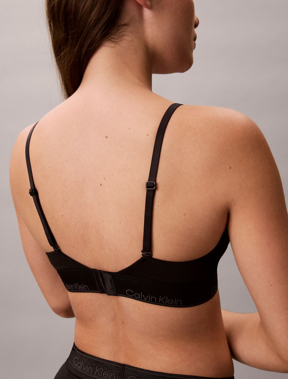 Icon Cotton Modal Metallic Lightly Lined Triangle Bralette - Calvin Klein Underwear