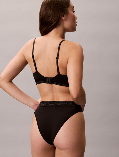 Icon Cotton Modal Metallic Lightly Lined Triangle Bralette - Calvin Klein Underwear