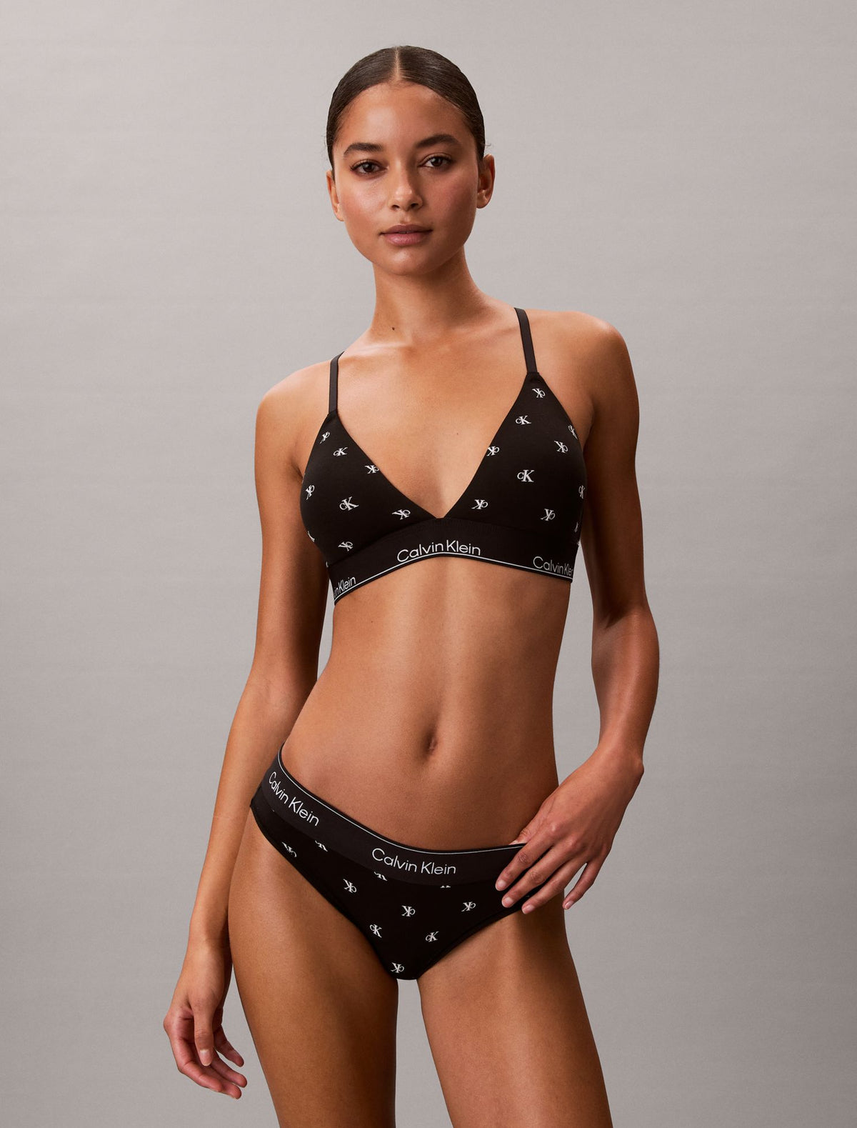 Icon Cotton Modal Lightly Lined Triangle Bralette - Calvin Klein Underwear