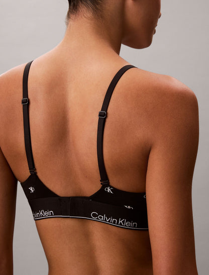 Icon Cotton Modal Lightly Lined Triangle Bralette - Calvin Klein Underwear