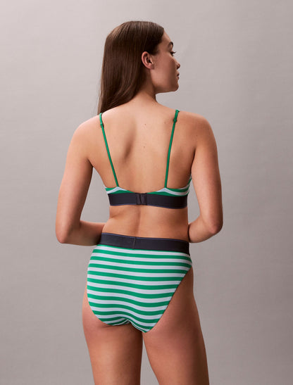 Graphic Monogram Microfiber Stretch Lightly Lined Triangle Bralette - Calvin Klein Underwear