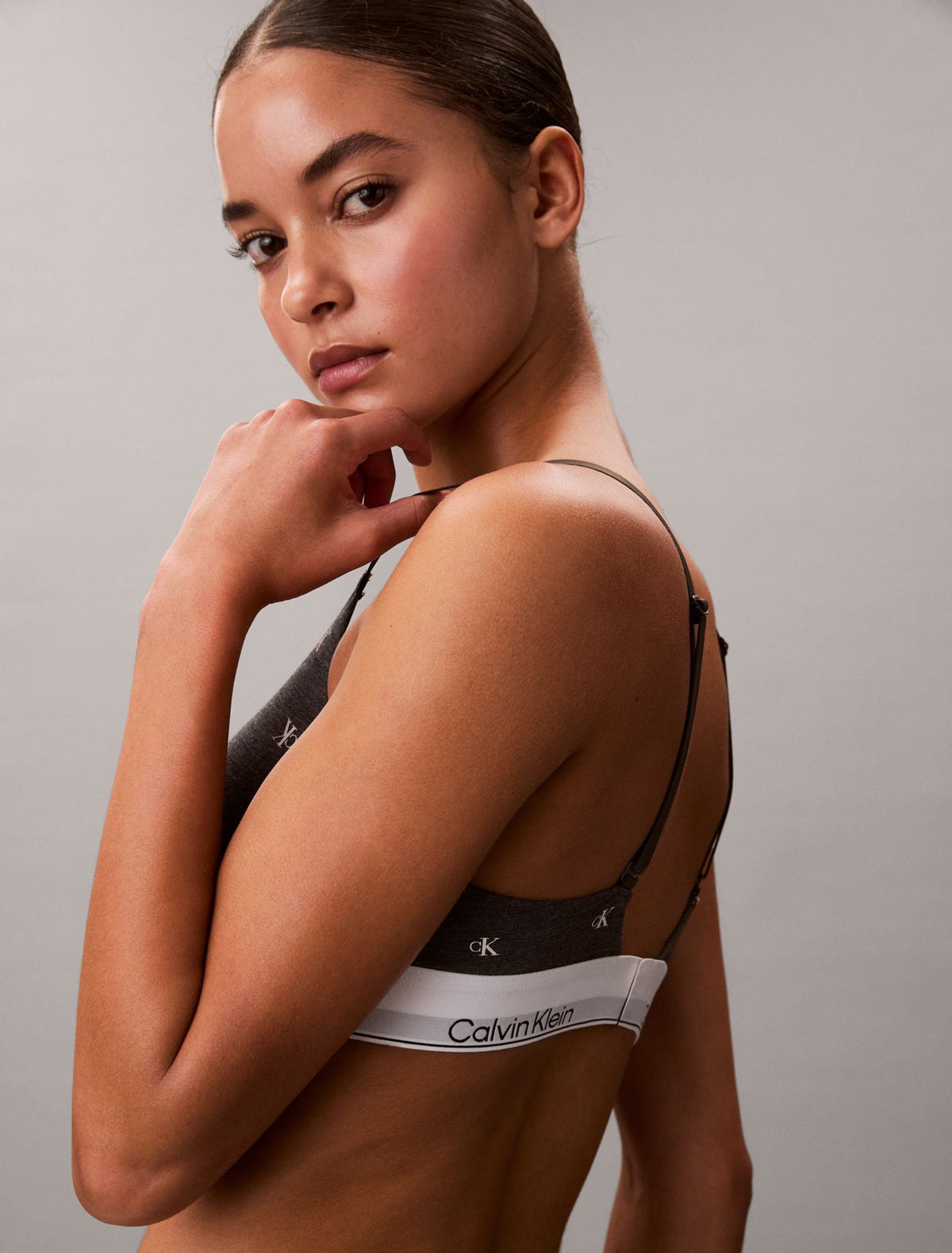 Icon Cotton Modal Lightly Lined Triangle Bralette - Calvin Klein Underwear