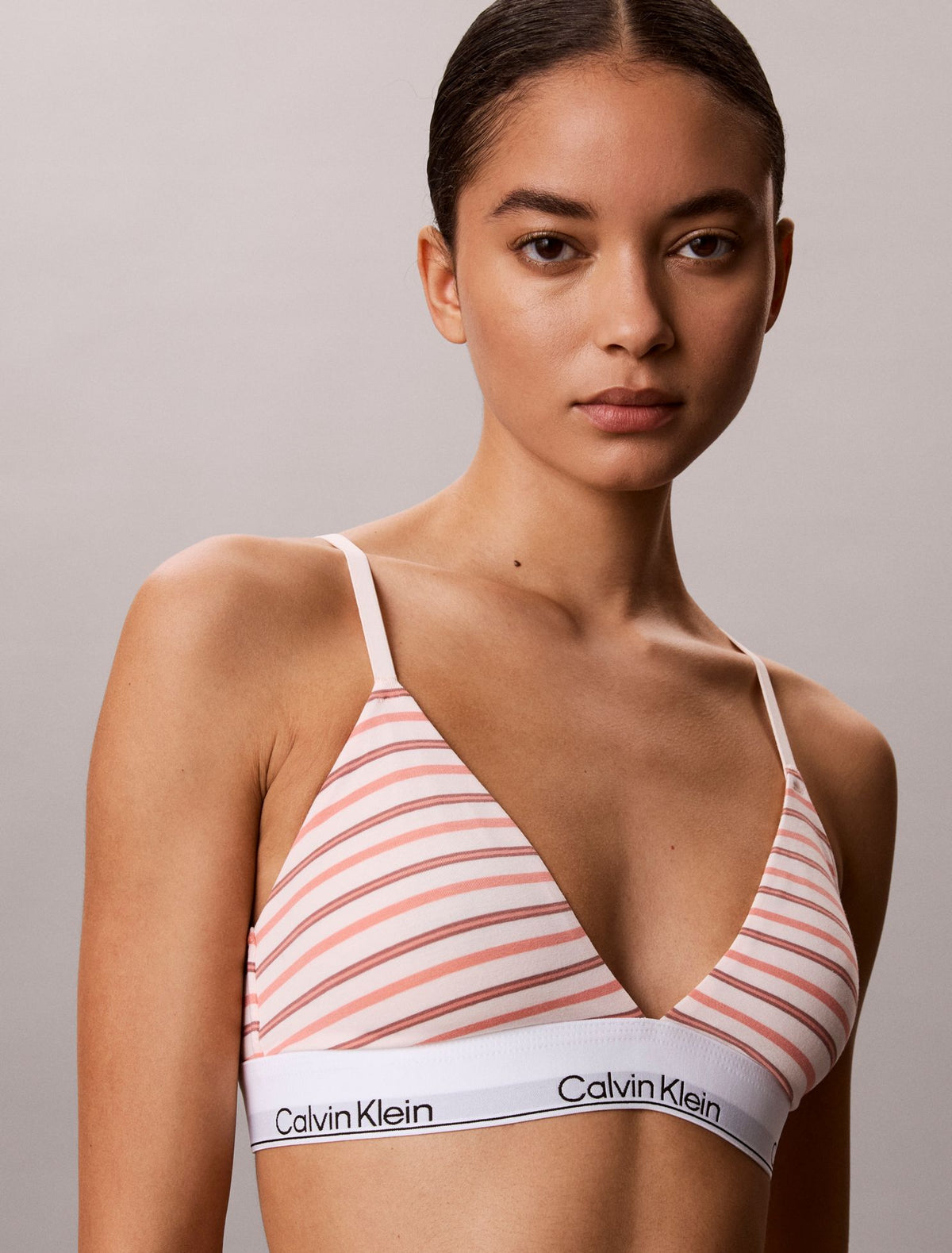 Icon Cotton Modal Lightly Lined Triangle Bralette - Calvin Klein Underwear