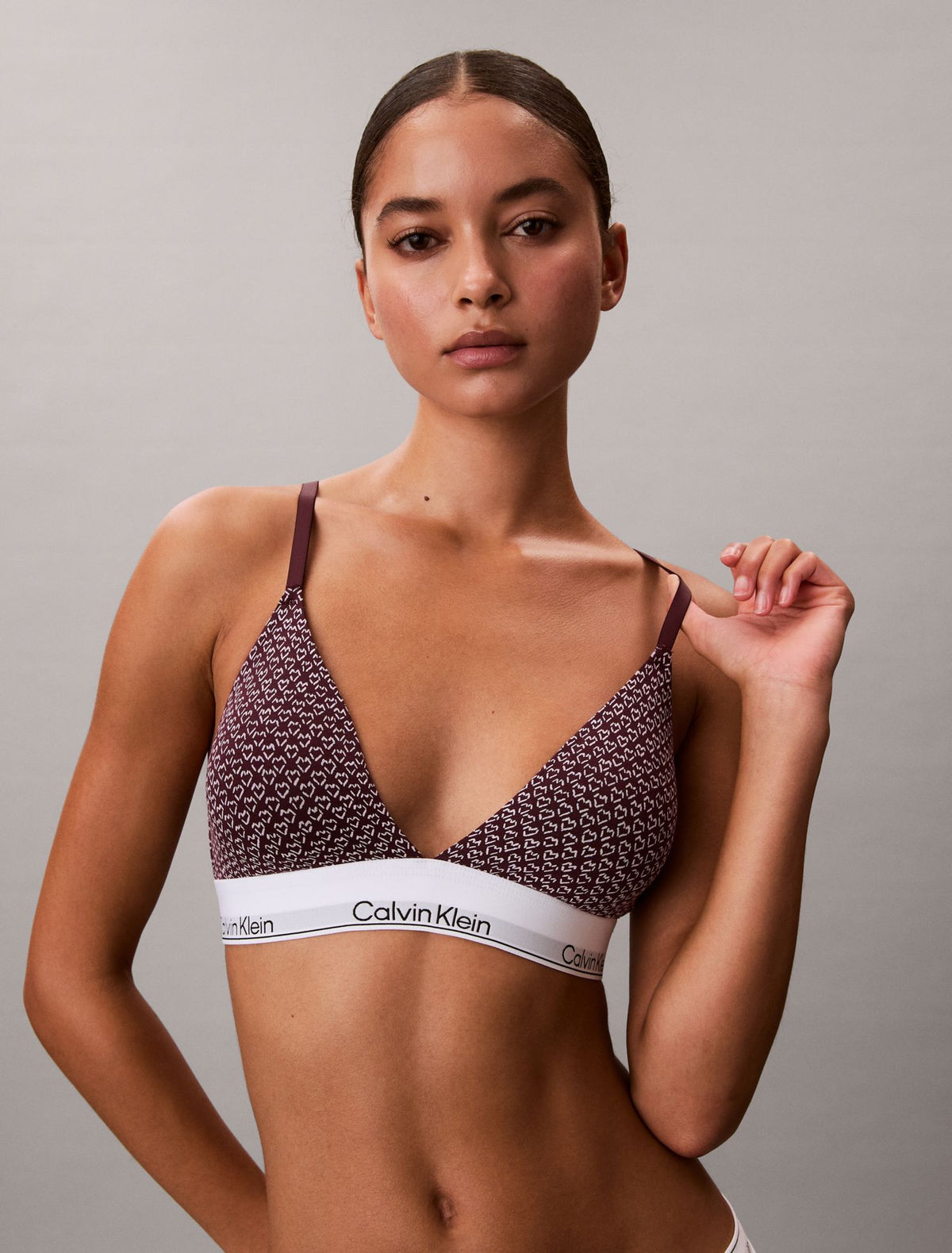 Icon Cotton Modal Lightly Lined Triangle Bralette - Calvin Klein Underwear