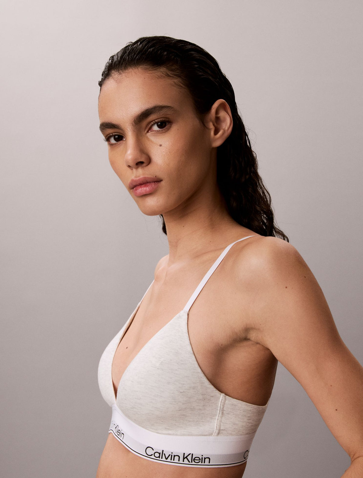 Icon Cotton Modal Lightly Lined Triangle Bralette - Calvin Klein Underwear