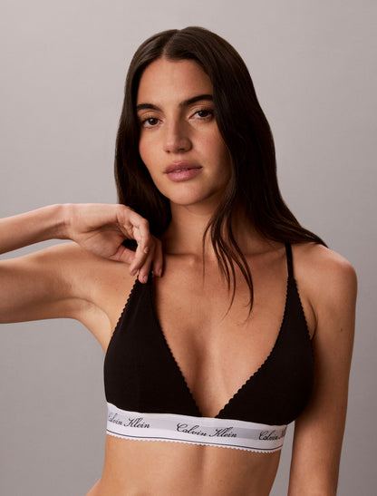Icon Cotton Modal Script Triangle Bra - Calvin Klein Underwear