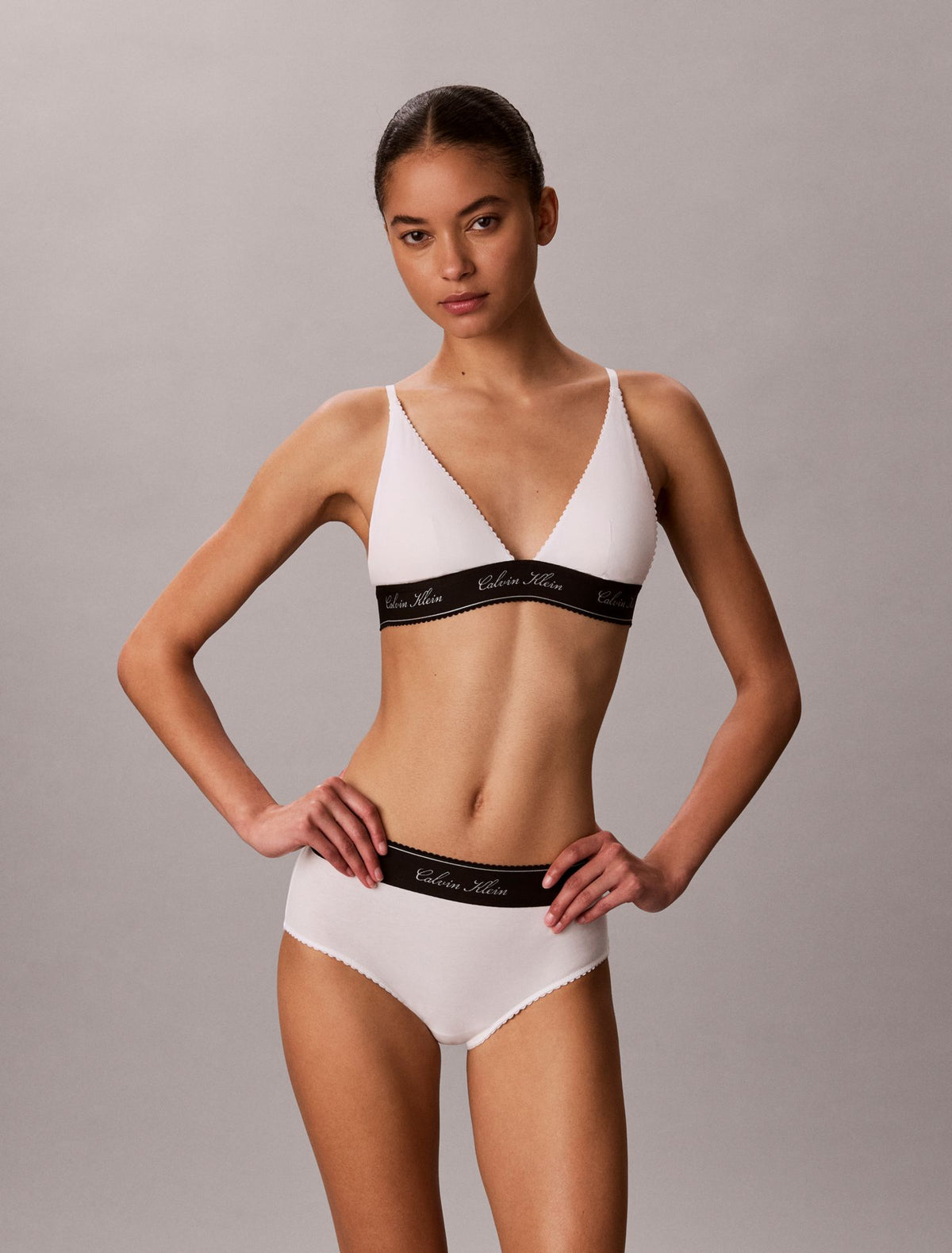 Icon Cotton Modal Script Triangle Bra - Calvin Klein Underwear