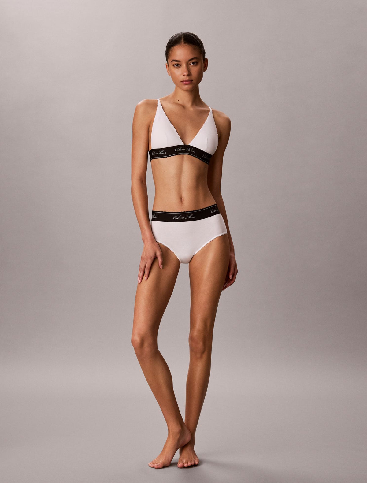 Icon Cotton Modal Script Triangle Bra - Calvin Klein Underwear