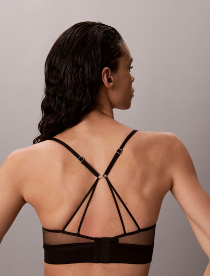 CK Black Geo Lace Lift Triangle Bra - Calvin Klein Underwear
