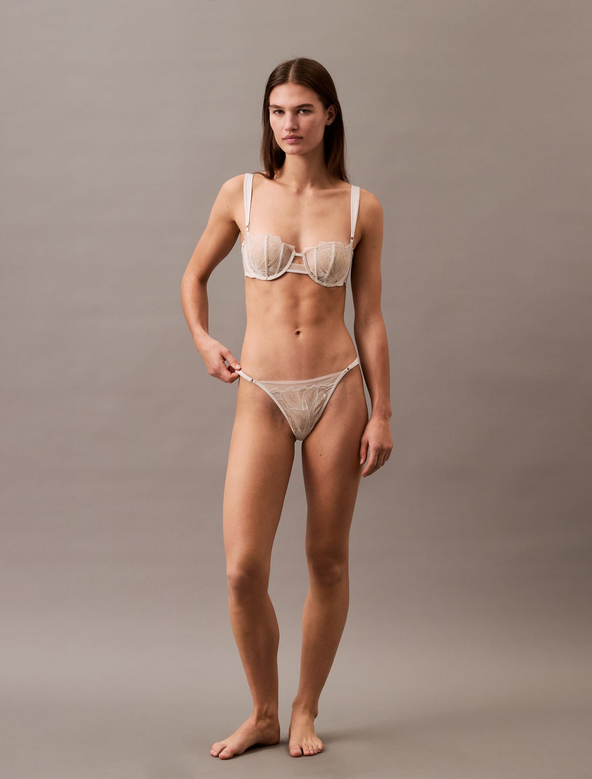 CK Black Floral Lace Unlined Balconette Bra - Calvin Klein Underwear