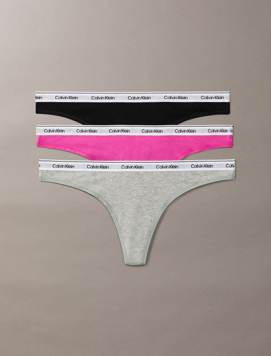Icon Logo 3-Pack Low Rise Thong - Calvin Klein Underwear