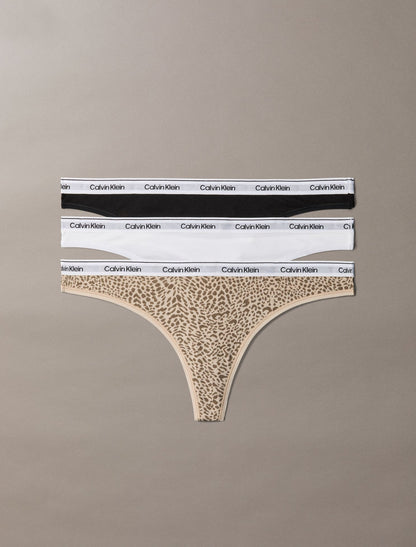 Icon Logo 3-Pack Low Rise Thong - Calvin Klein Underwear
