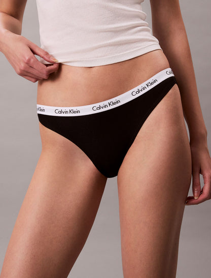 Carousel Cotton Stretch Rib 3-Pack Bikini - Calvin Klein Underwear