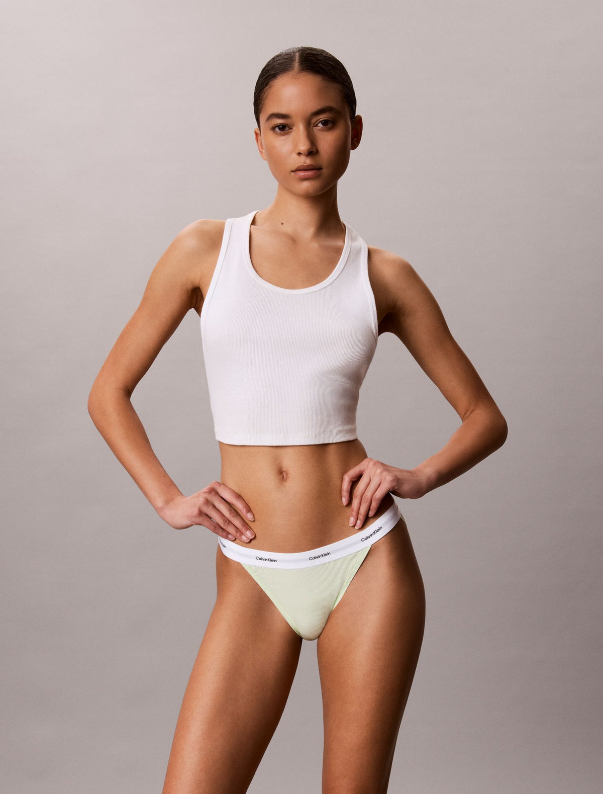 Cotton Stretch Rib 3-Pack String Bikini - Calvin Klein Underwear