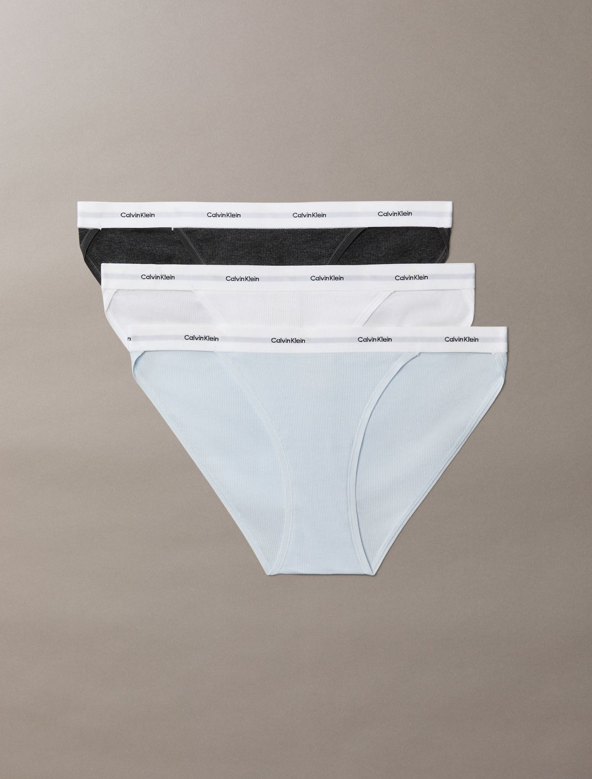 Cotton Stretch Rib 3-Pack String Bikini - Calvin Klein Underwear