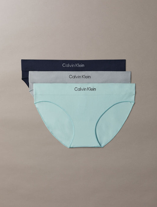 Microfiber Seamless Rib 3-Pack Bikini - Calvin Klein Underwear