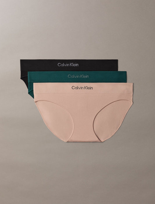 Microfiber Seamless Rib 3-Pack Bikini - Calvin Klein Underwear