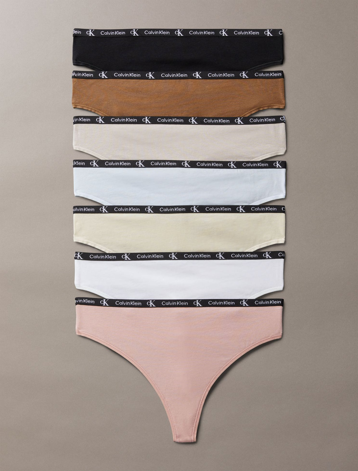 Calvin Klein 1996 Cotton Stretch 7-Pack Modern Thong - Calvin Klein Underwear
