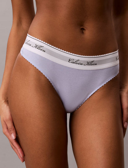Icon Cotton Modal Script Thong - Calvin Klein Underwear