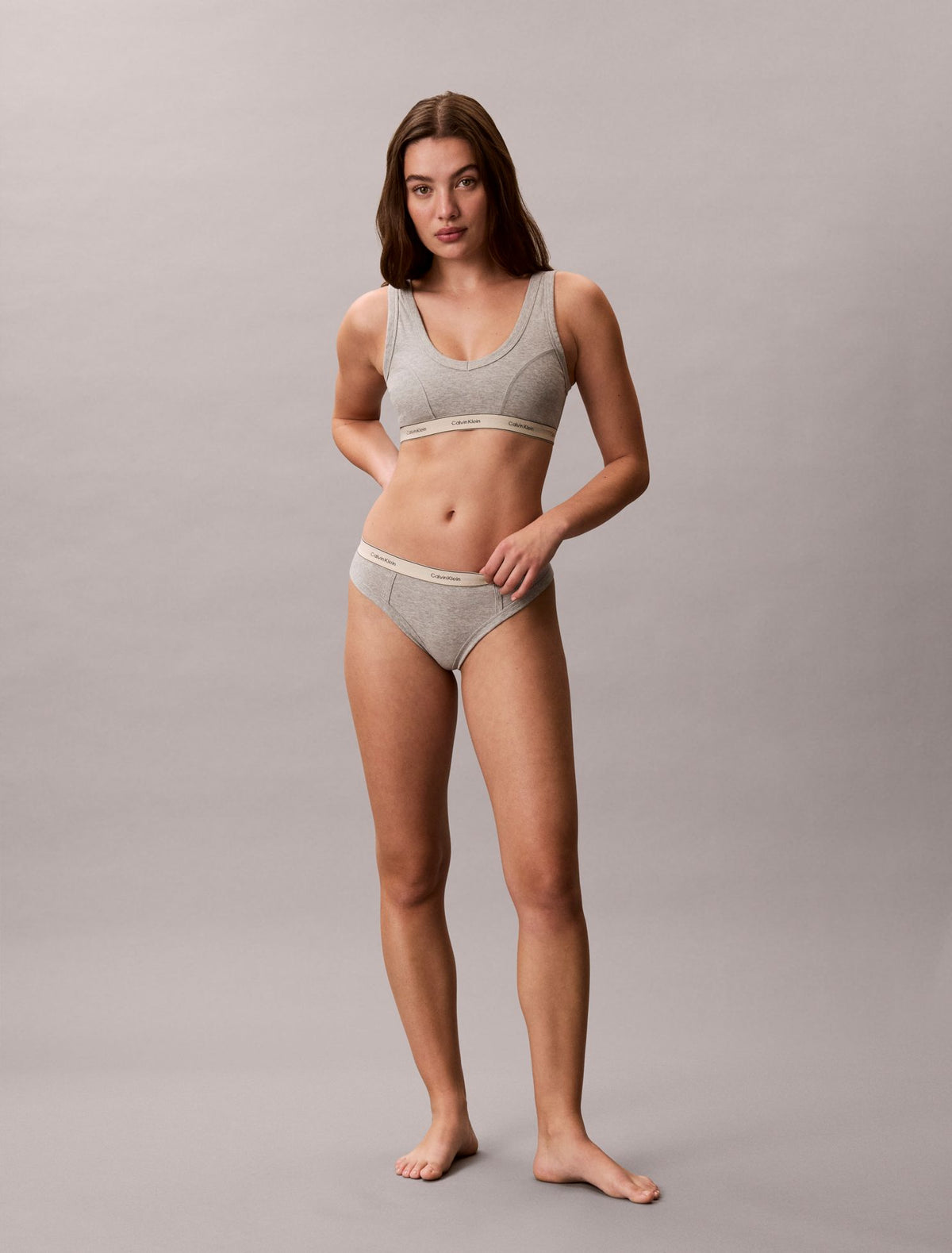 Heritage Cotton Stretch Thong - Calvin Klein Underwear