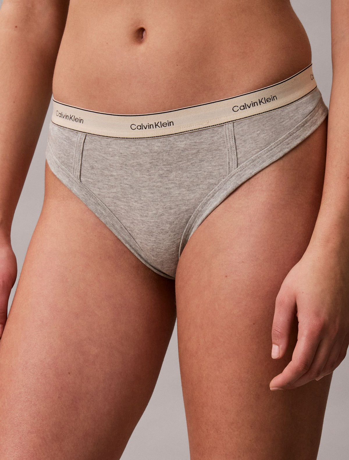 Heritage Cotton Stretch Thong - Calvin Klein Underwear