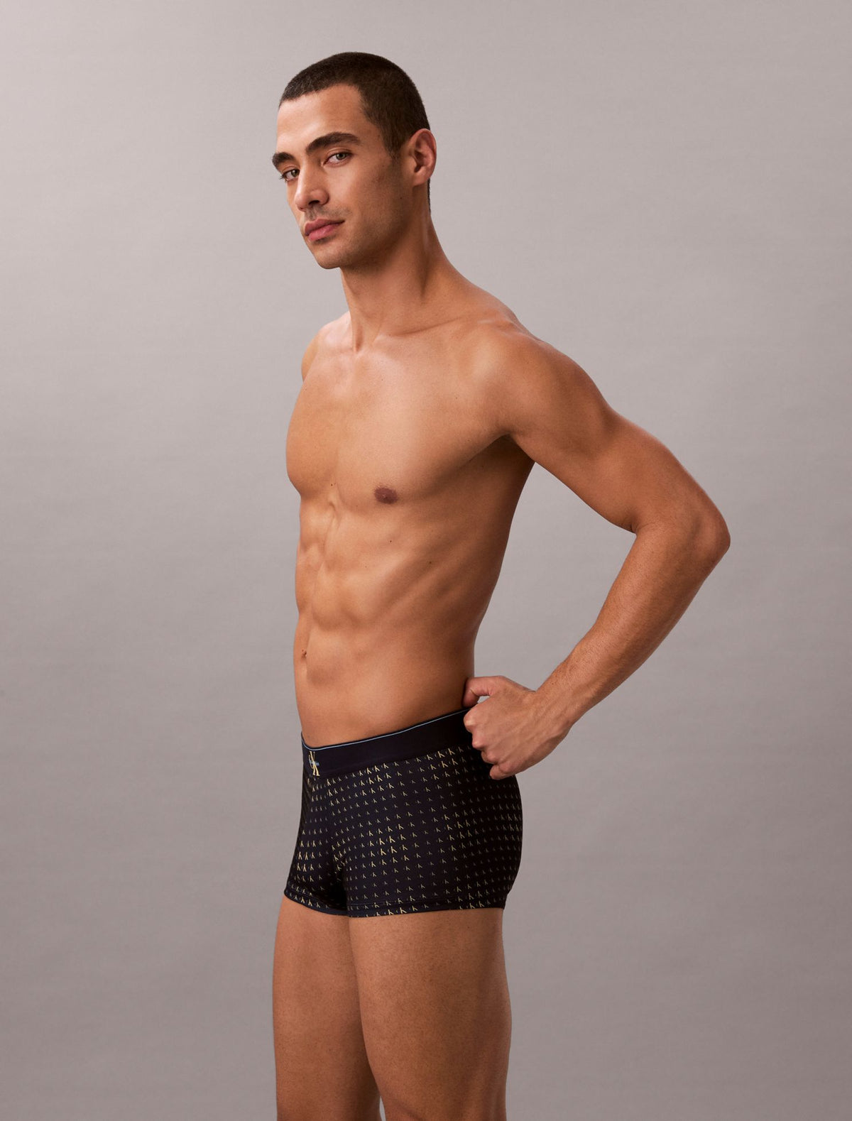 Graphic Monogram Microfiber Stretch Low Rise Trunk - Calvin Klein Underwear