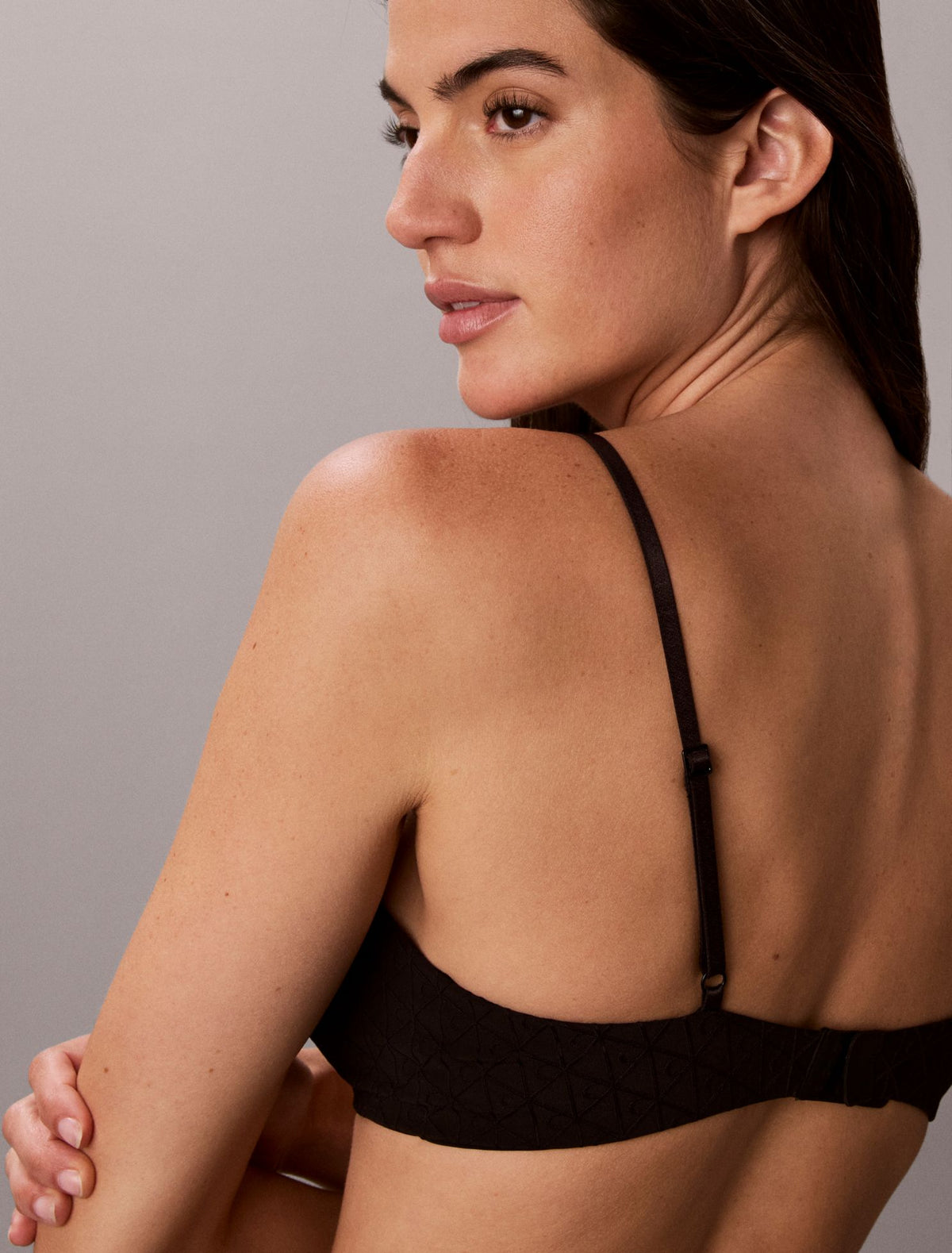 Embossed Emblem Unlined Triangle Bra - Calvin Klein Underwear