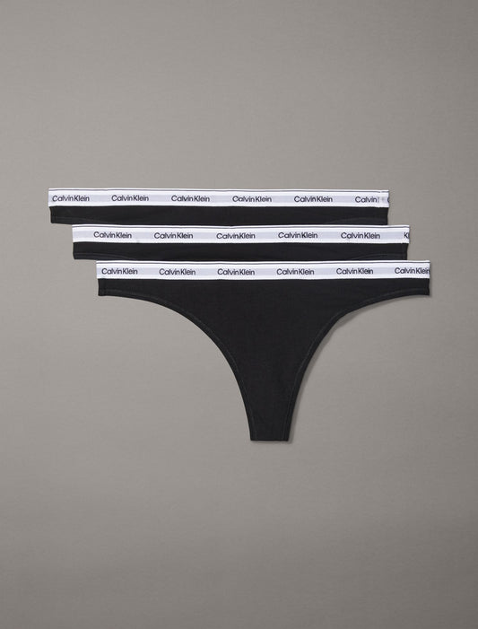Icon Logo 3-Pack Low Rise Thong - Calvin Klein Underwear