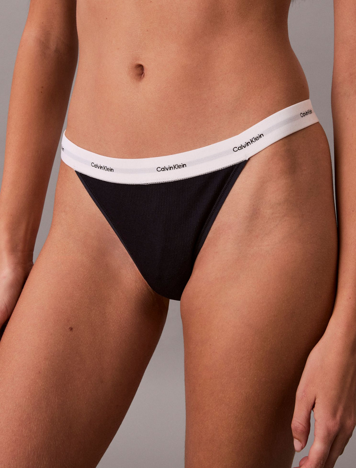 Cotton Stretch Rib 3-Pack String Thong - Calvin Klein Underwear