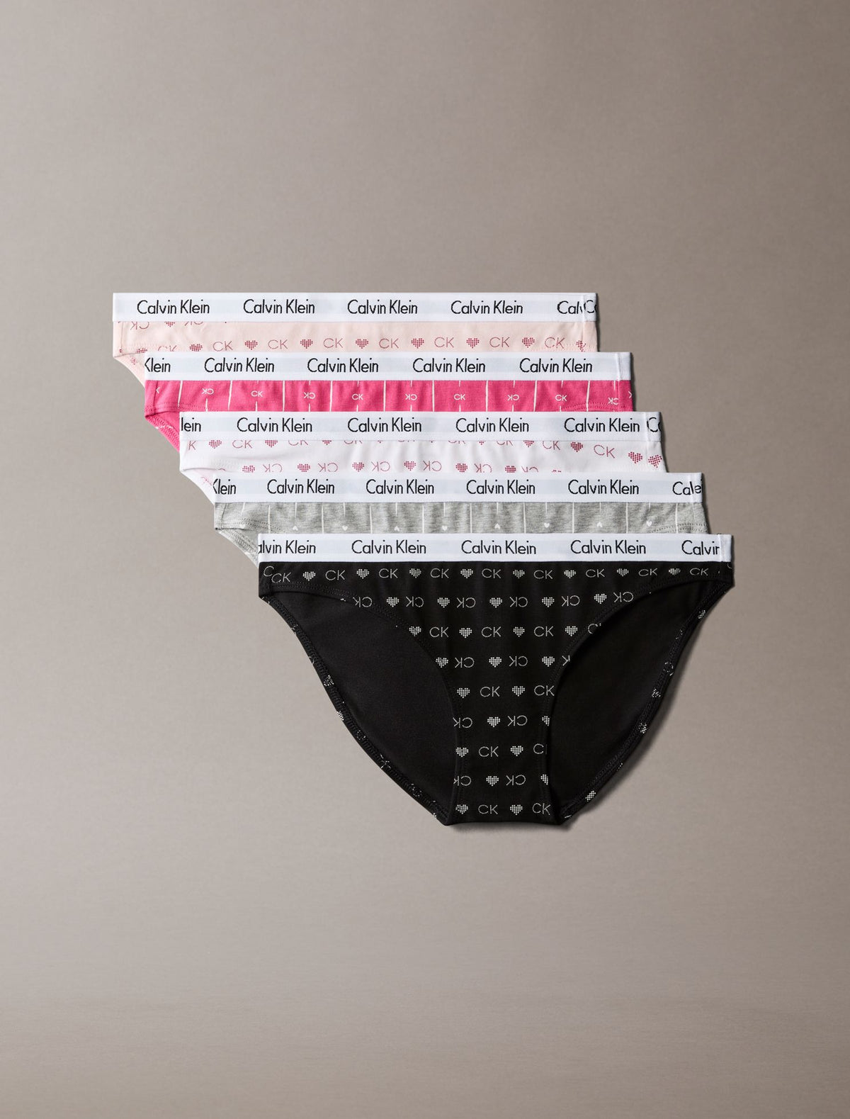 Carousel Cotton Stretch 5-Pack Bikini - Calvin Klein Underwear