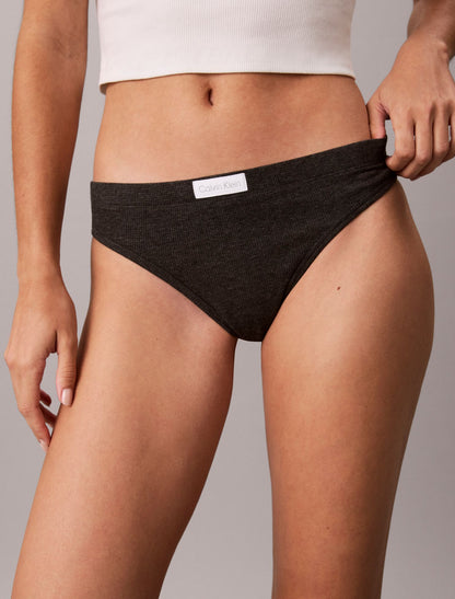 Classic Comfort Cozy Waffle Thong - Calvin Klein Underwear