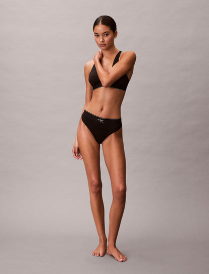 Graphic Monogram Microfiber Stretch Thong - Calvin Klein Underwear