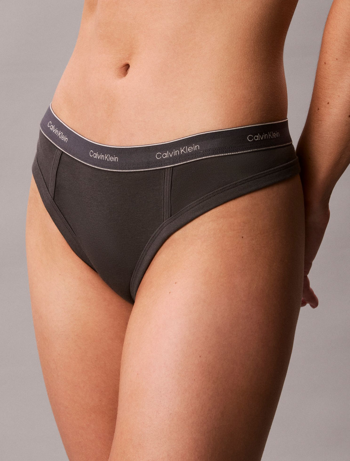 Heritage Cotton Stretch Thong - Calvin Klein Underwear