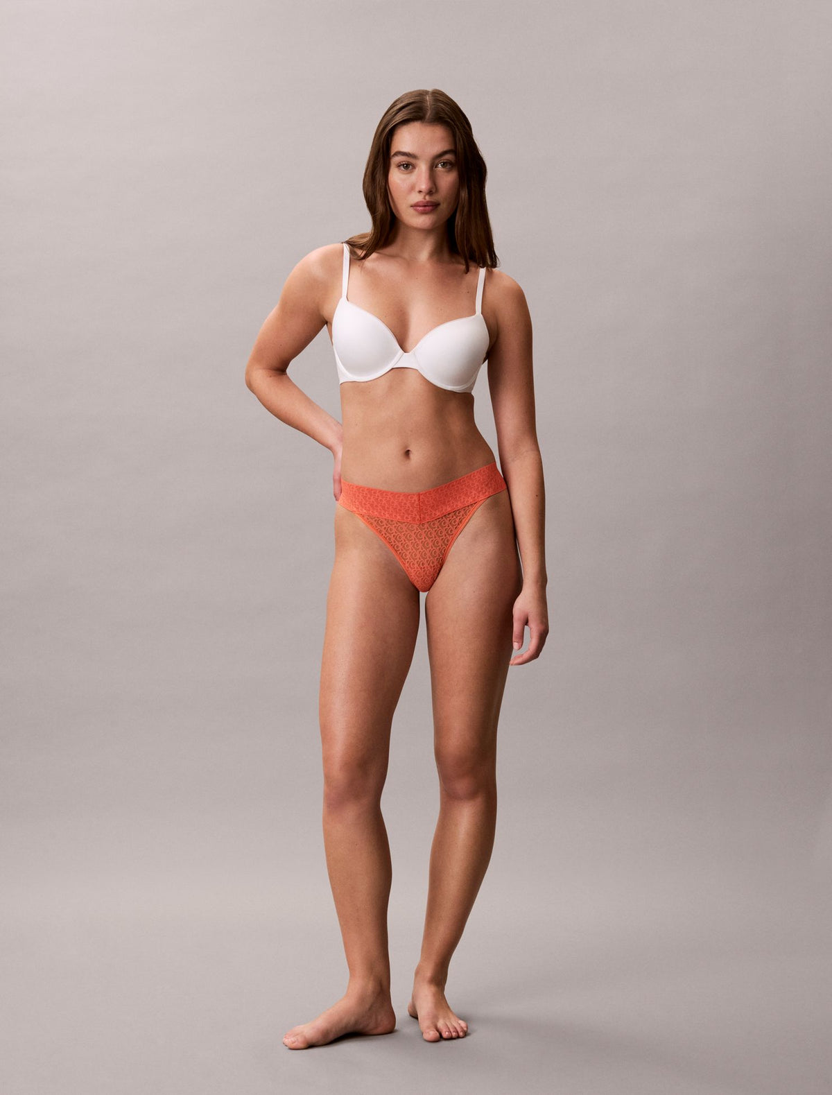 Icon Logo Lace Thong - Calvin Klein Underwear