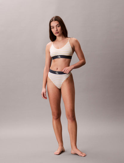 Graphic Monogram Microfiber Stretch Thong - Calvin Klein Underwear