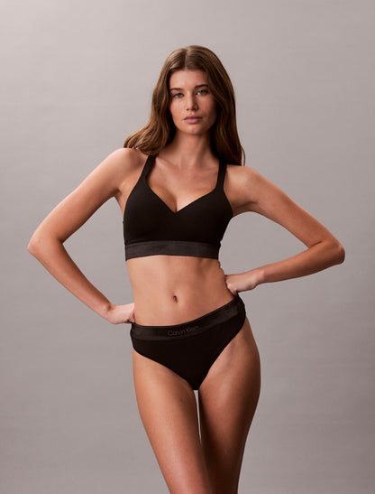 Icon Cotton Modal Metallic Thong - Calvin Klein Underwear