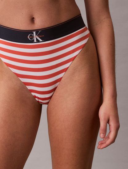 Graphic Monogram Microfiber Stretch Thong - Calvin Klein Underwear