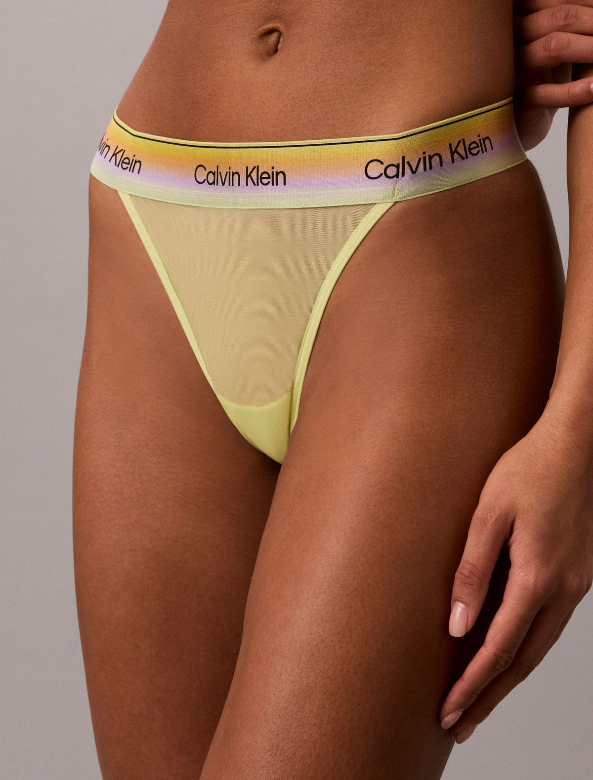 Icon Mesh Pride String Thong - Calvin Klein Underwear