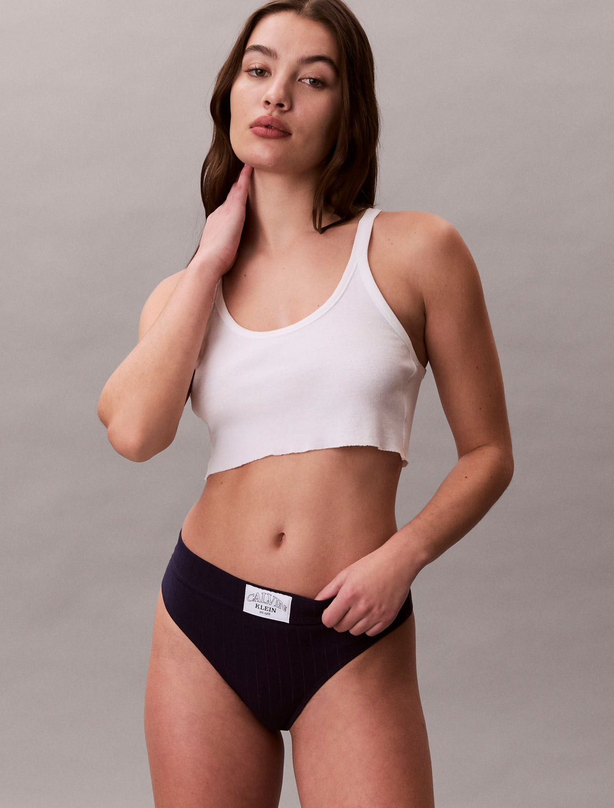 Heritage Classic Cotton Stretch Thong - Calvin Klein Underwear