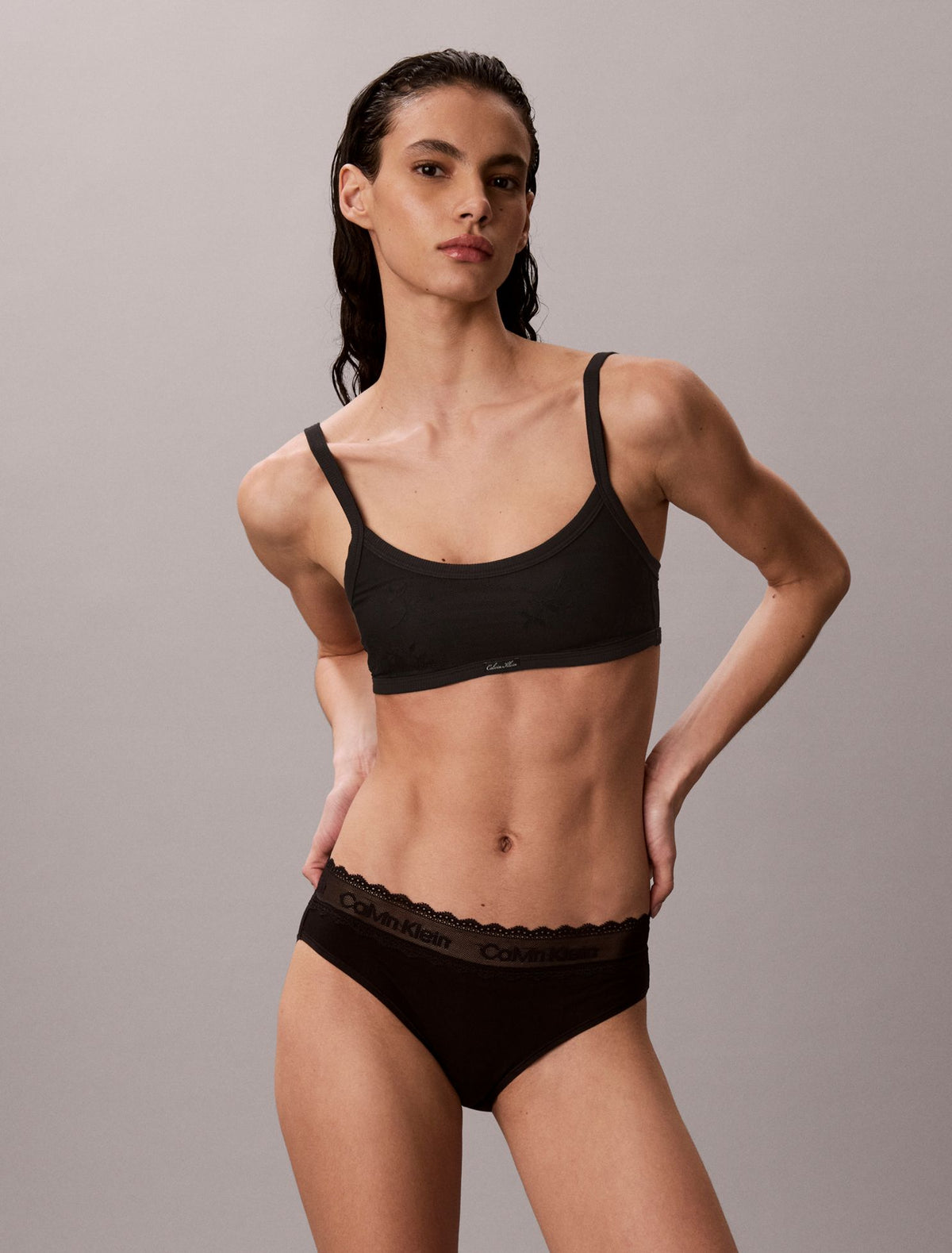 Icon Cotton Lace Trim Bikini - Calvin Klein Underwear