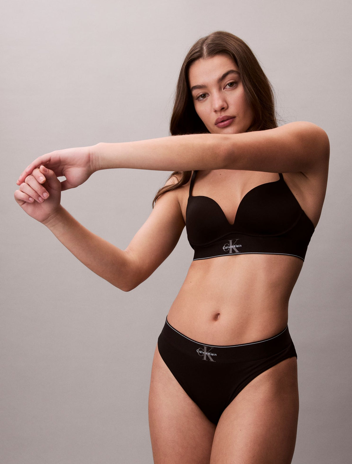 Graphic Monogram Microfiber Stretch High Waist Bikini - Calvin Klein Underwear