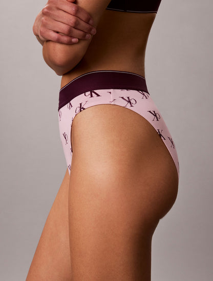 Graphic Monogram Microfiber Stretch High Waist Bikini - Calvin Klein Underwear