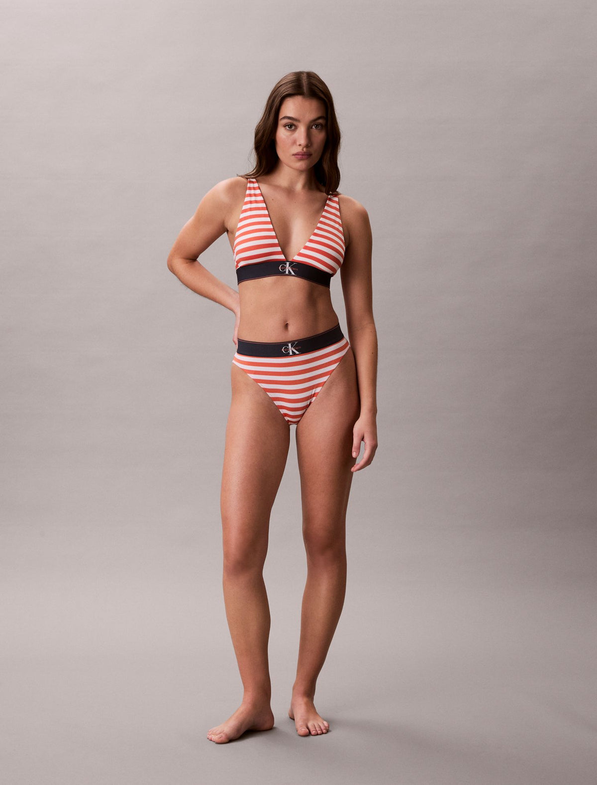 Graphic Monogram Microfiber Stretch High Waist Bikini - Calvin Klein Underwear