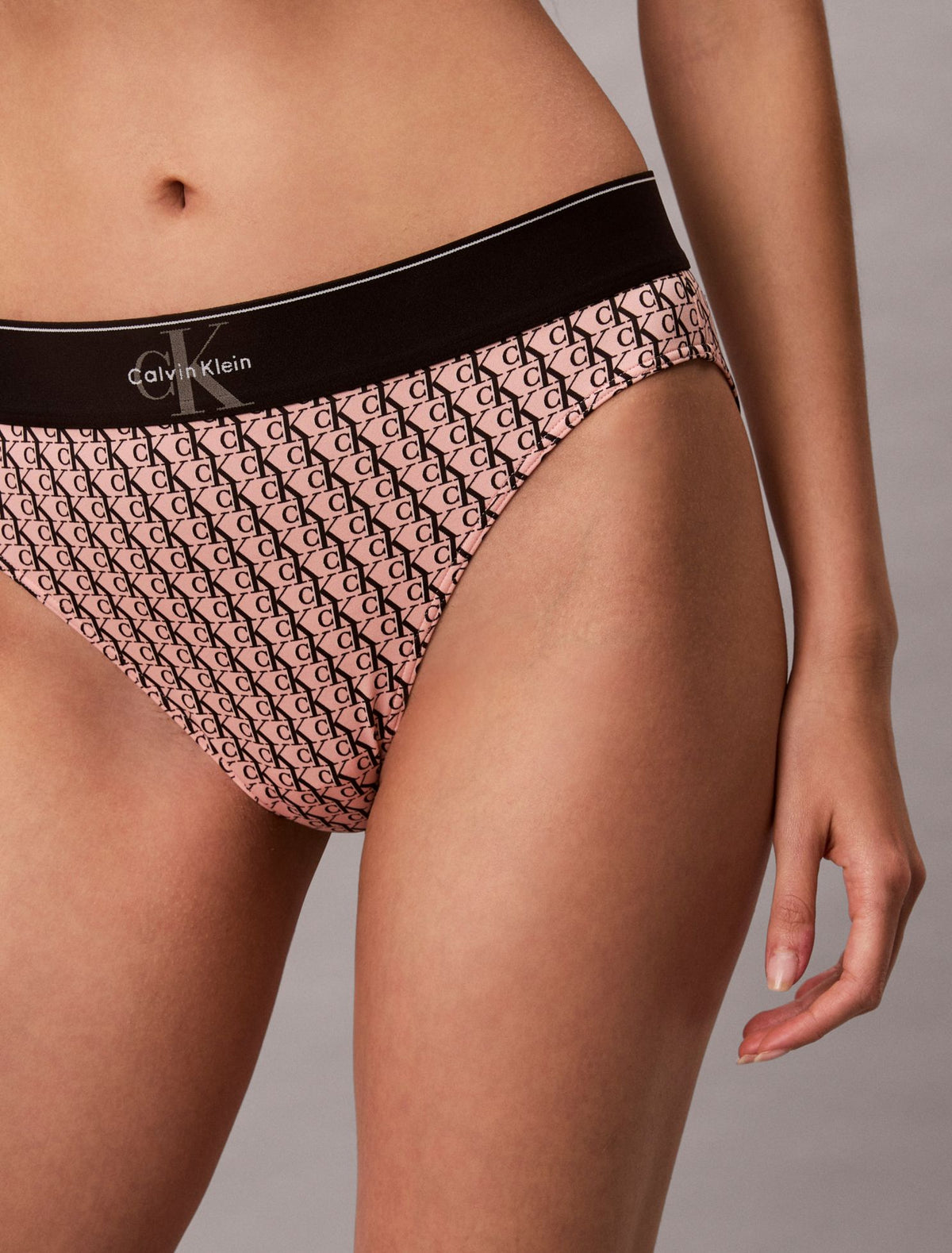 Graphic Monogram Microfiber Stretch High Waist Bikini - Calvin Klein Underwear