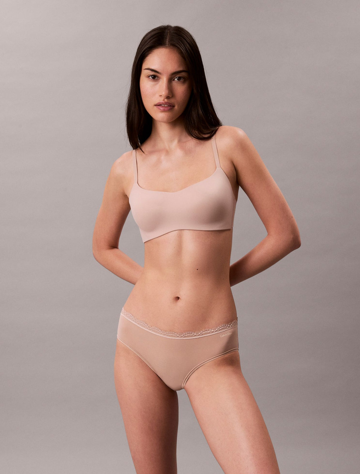 Microfiber Stretch with Lace Hipster - Calvin Klein Underwear