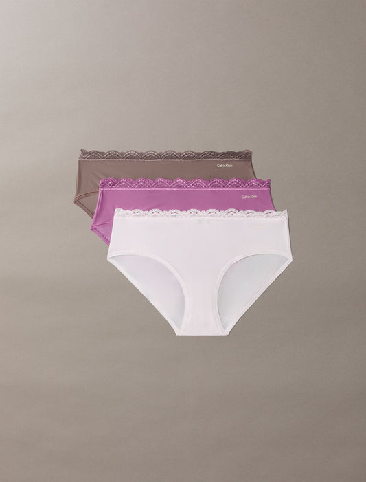 Microfiber Stretch with Lace 3-Pack Hipster - Calvin Klein Underwear